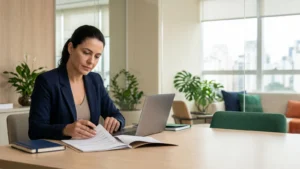 Especialista analisando a distribuição de lucros de uma empresa com débito tributário